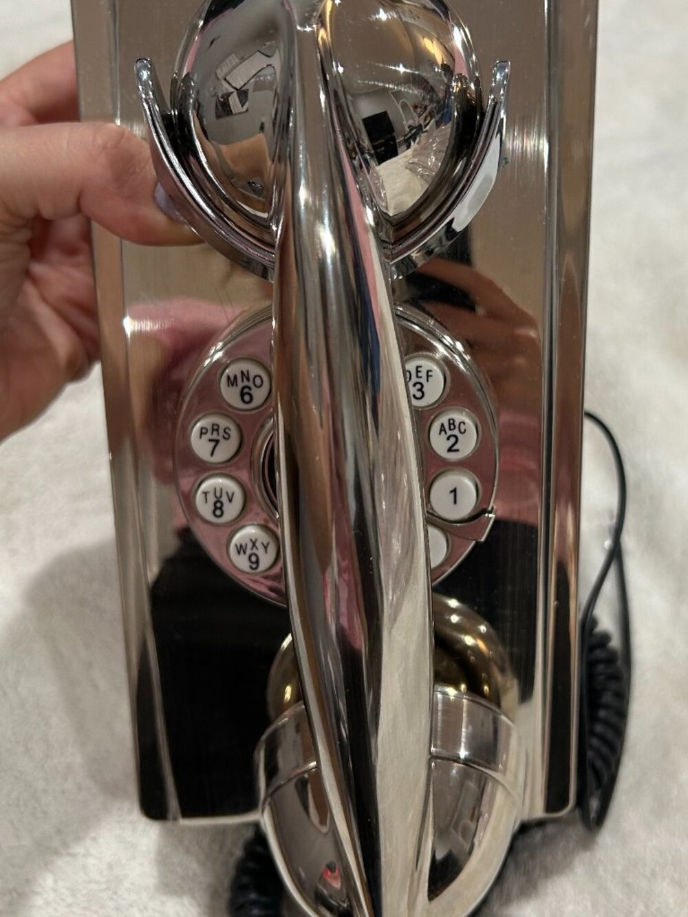 Crosley Cr55 Wall Phone - Brushed Chrome - A collectable but WORKS!